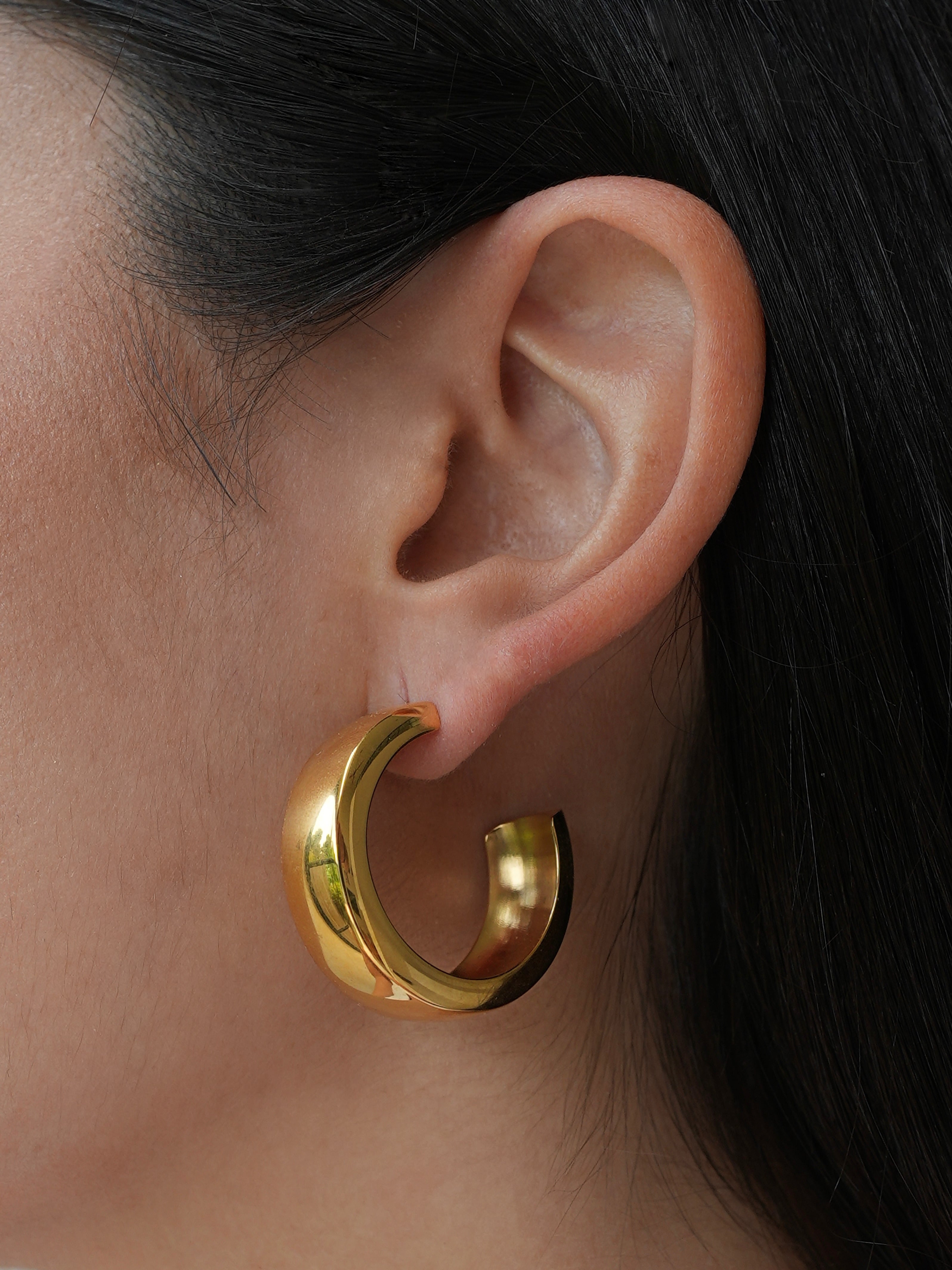 Bold Hoops Øreringe 18K Guldbelagt