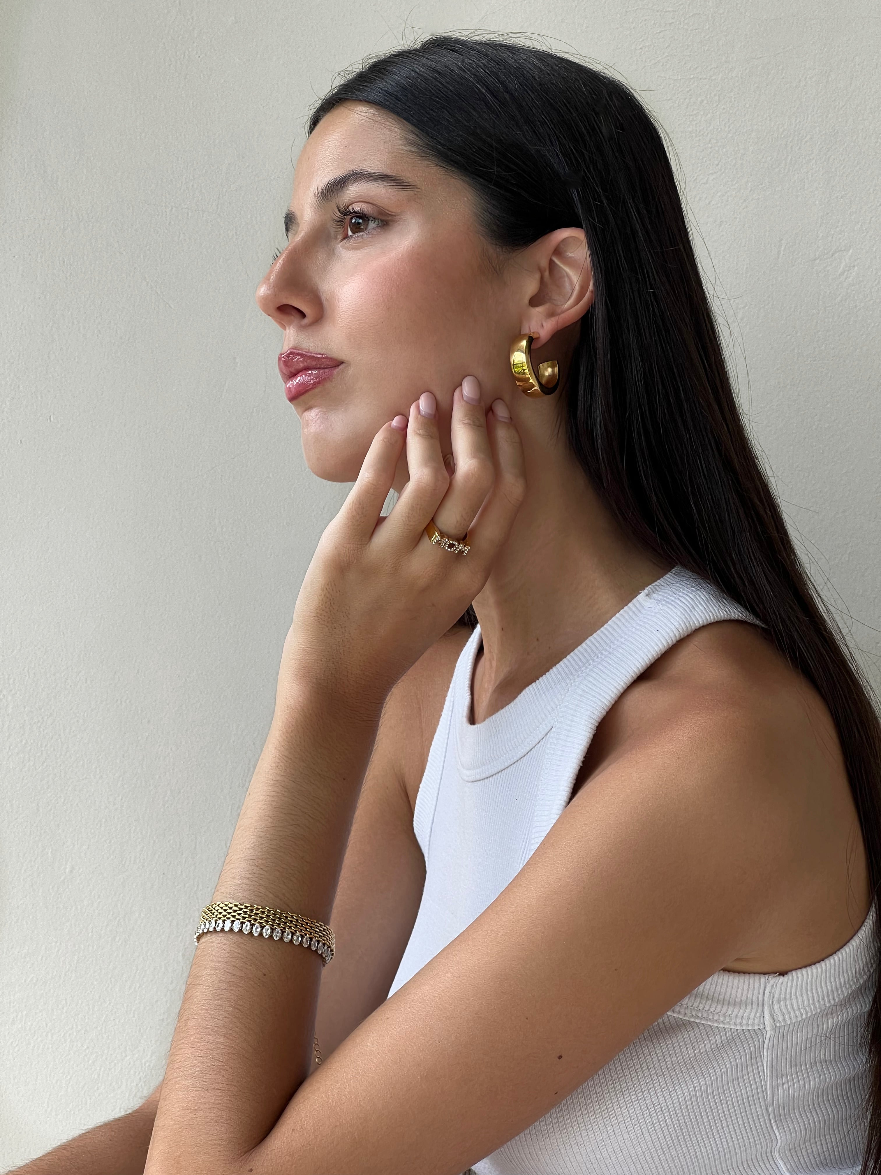 Bold Hoops Øreringe 18K Guldbelagt