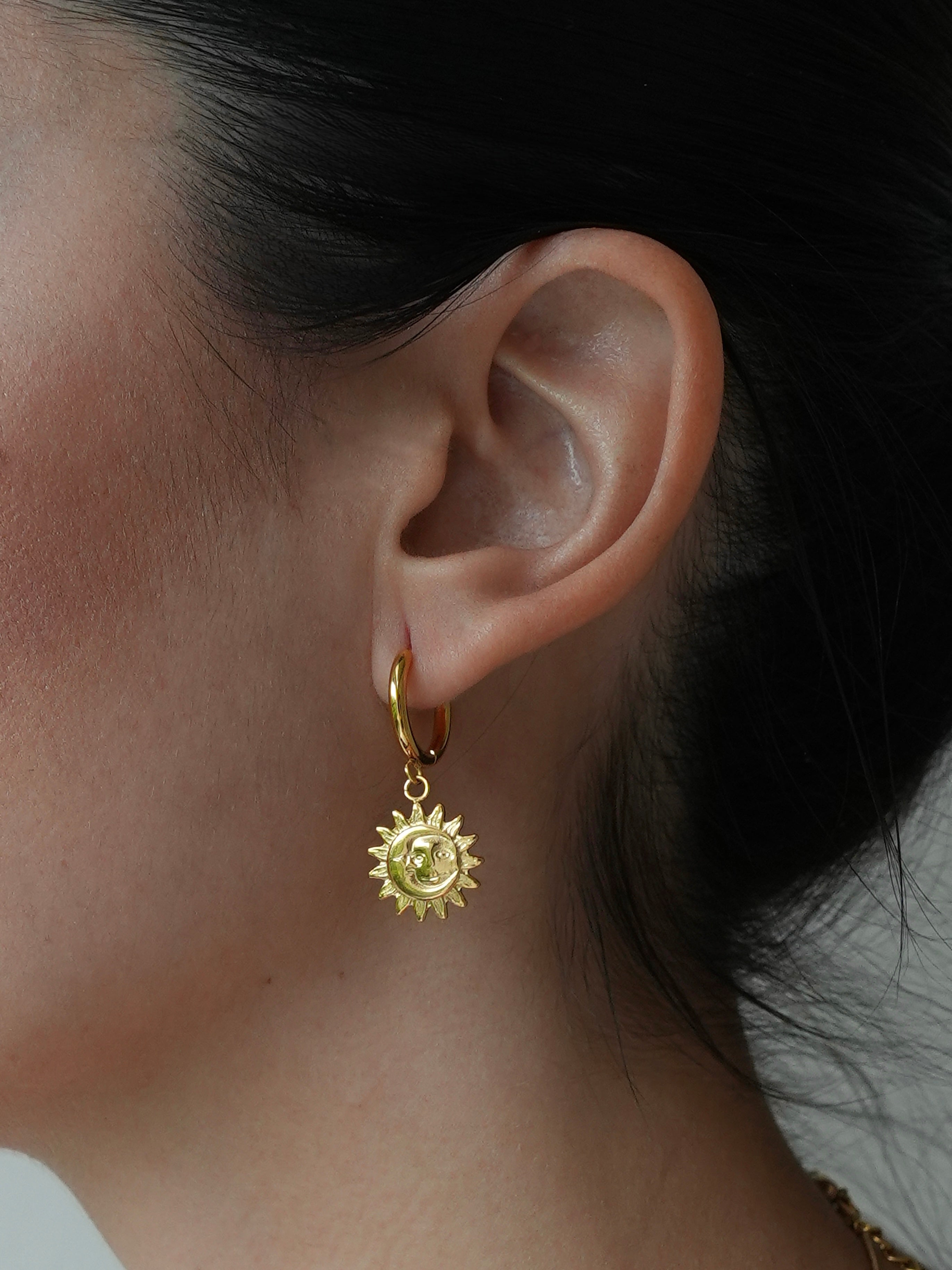 Ella Sol Øreringe 18K Guldbelagt 12mm