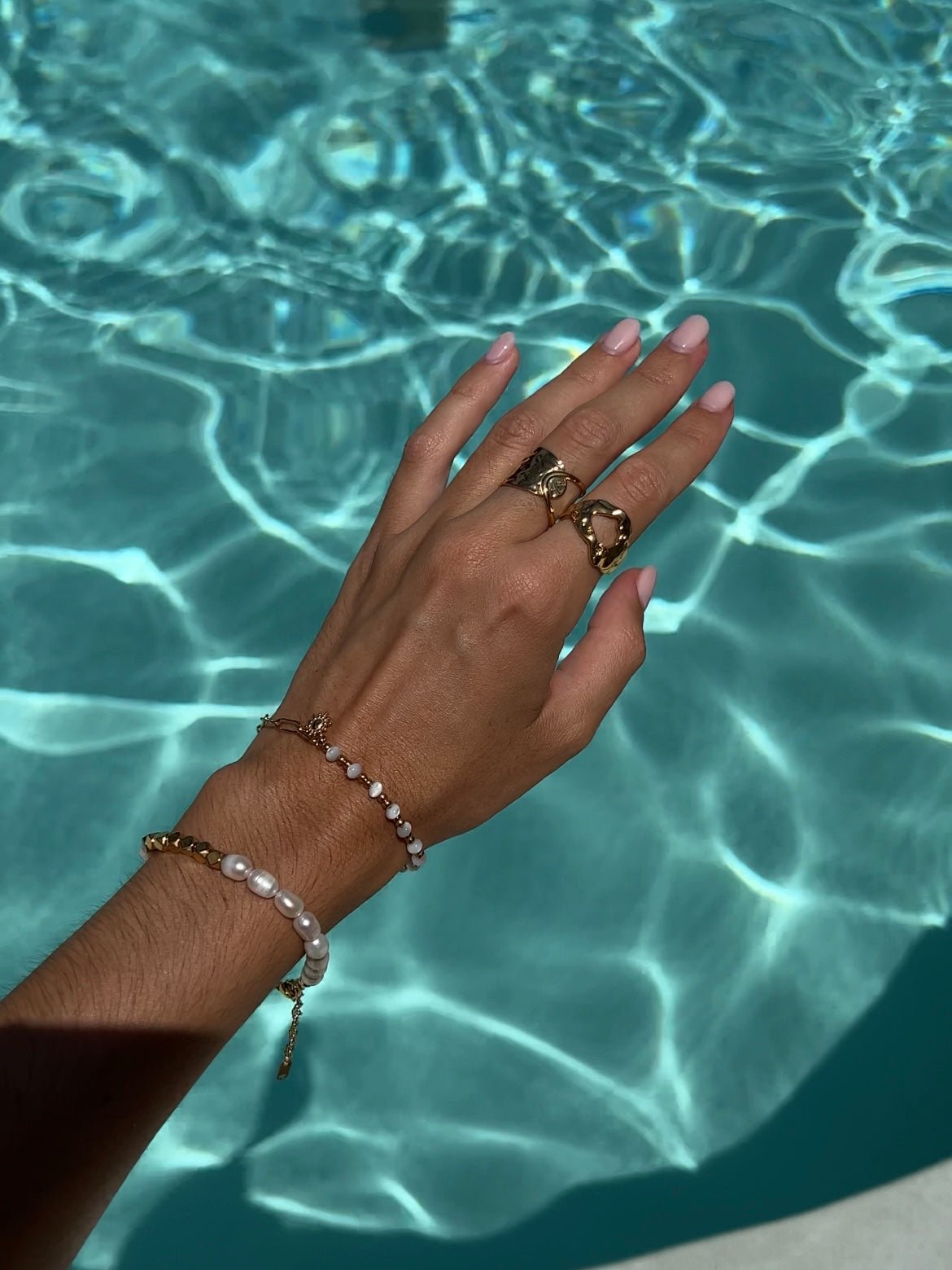 Mera Perlearmbånd 18k Guldbelagt