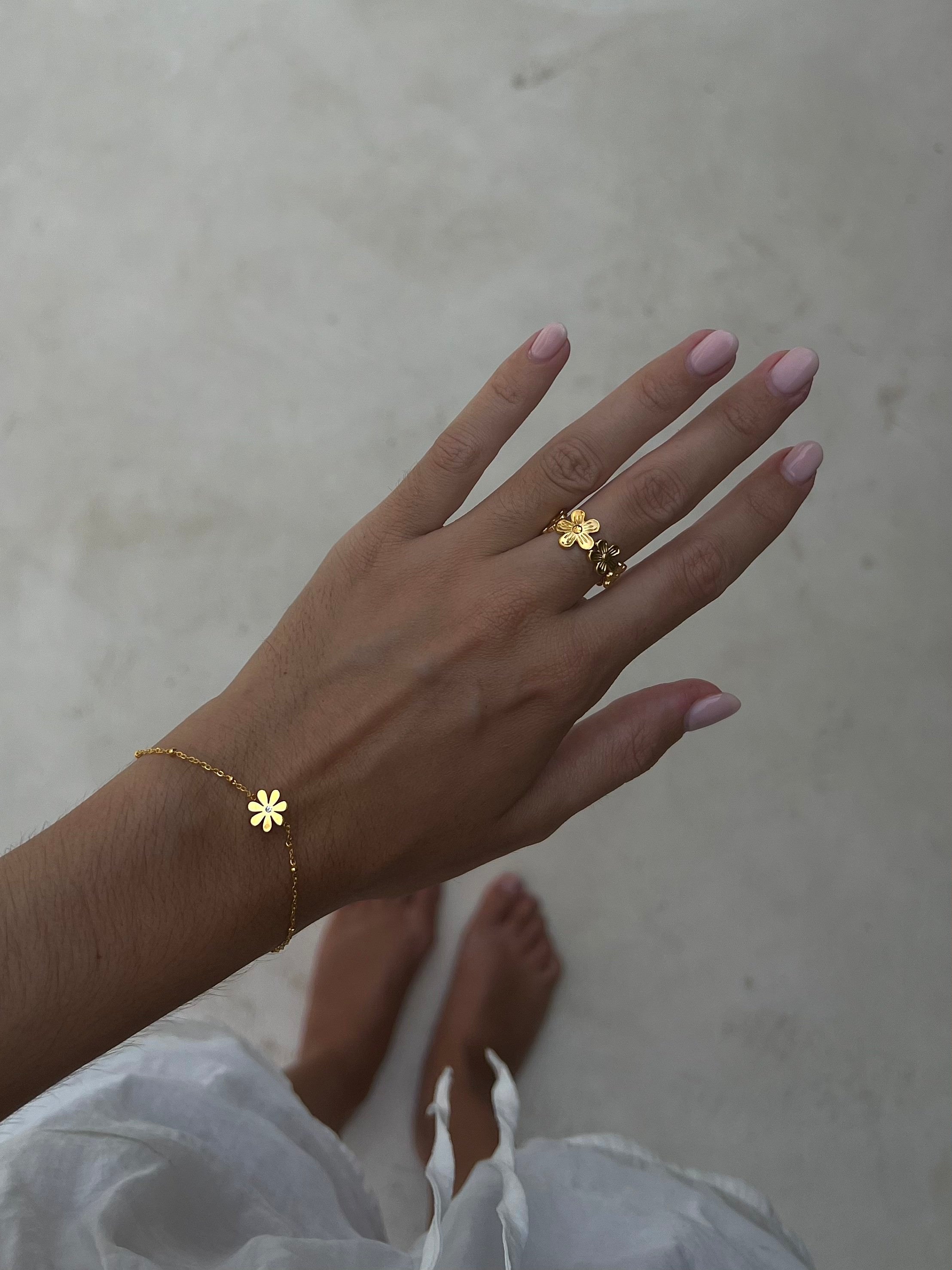 Daisy Blomster Ring 18K Guldbelagt