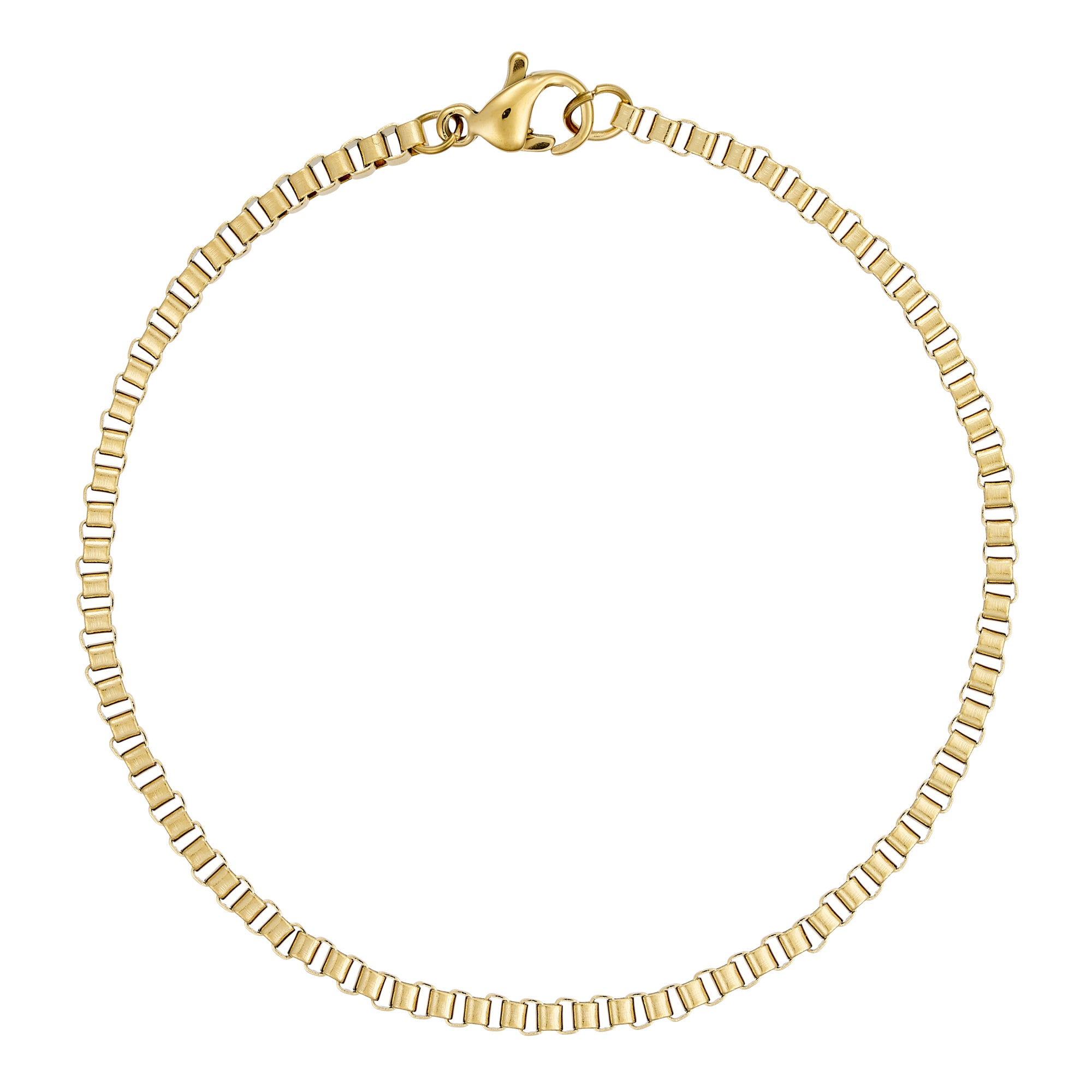 Zelina Box Chain Armbånd 18K Guldbelagt