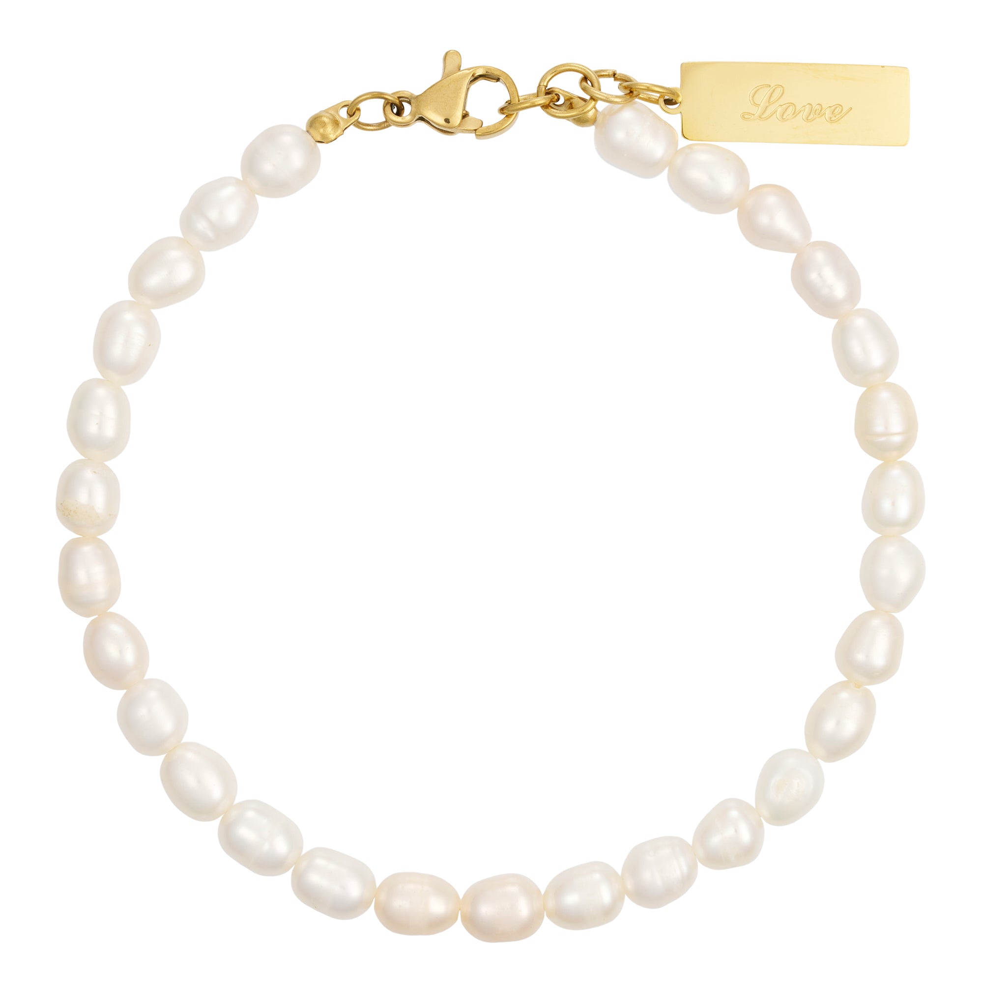 perlearmbånd med tynde perler