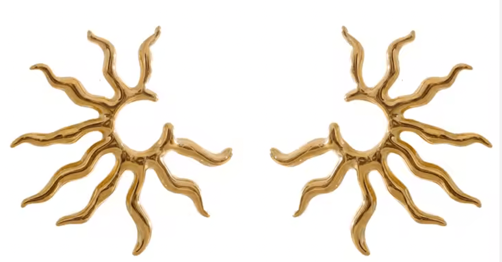 Sun charm åreringe 18k Guldbelagt