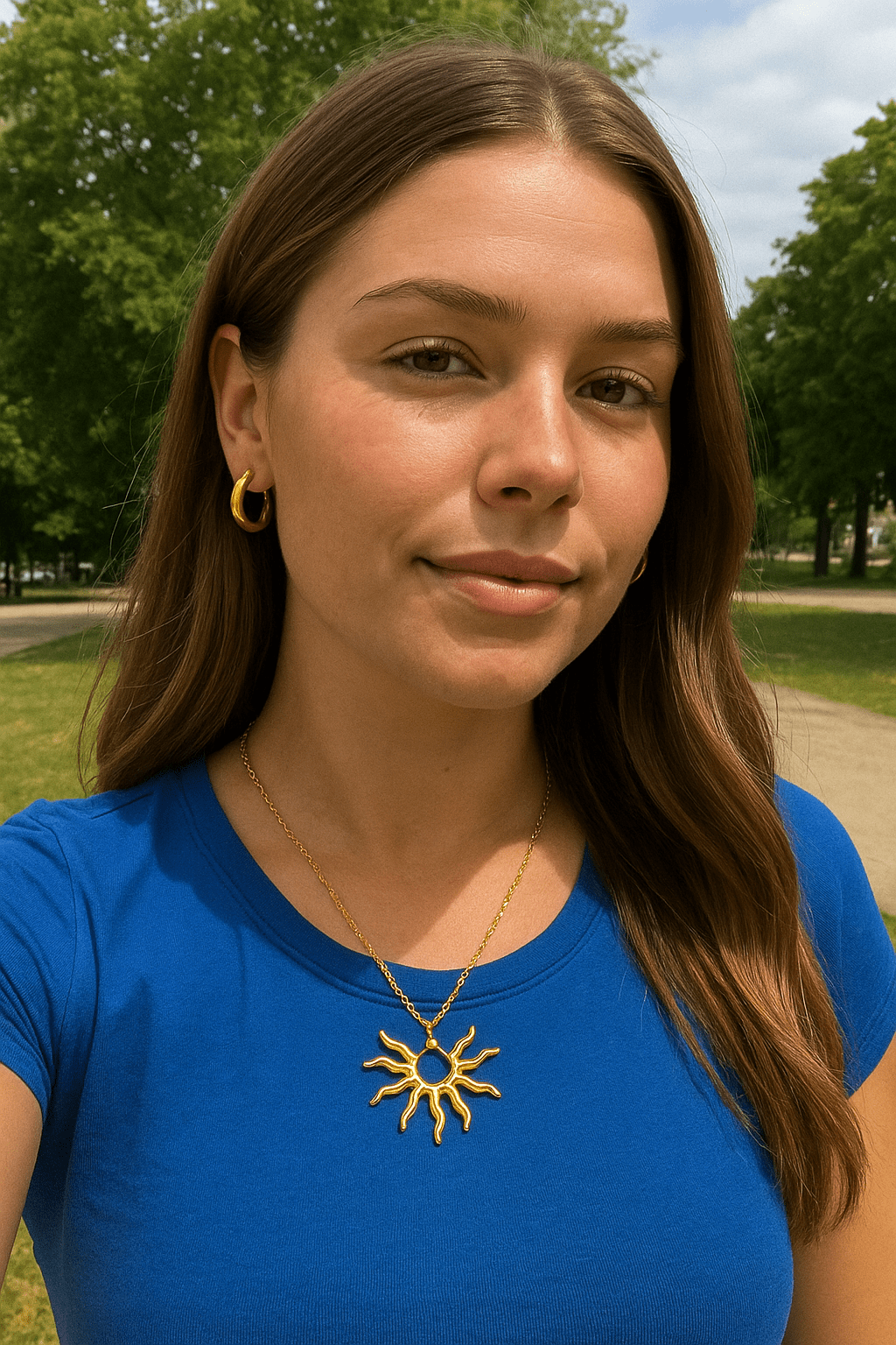 Solvi Sol Halskæde 18k Guldbelagt